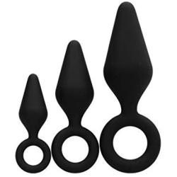 FistIt Silicone Butt Plug Set by Shots Toys, Black