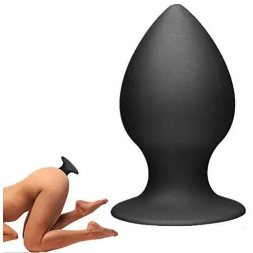 Silica Gel Fetish Plug Anal Butt Personal Massager,4 Size Black (S) Silica Gel Fetish Plug Anal Butt Personal Massager,4 Size Black (S)