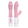 ◄WEI EI► Portable 16 Free-quency Silicone Rabbit Whisper-Quiet Vibreter Gsporter Waterproof C-Stimulator Body Massager for Women CouplesTravel (Light Pink)