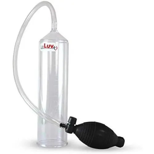 LeLuv Easyop Penis Pump Black B-Grip Ball Handle with Quick Release Valve | 8.25 Inch Inside Length by 2.25 Inch Diameter Cylinder LeLuv Easyop Penis Pump Black B-Grip Ball Handle with Quick Release Valve | 8.25 Inch Inside Length by 2.25 Inch Diameter Cylinder