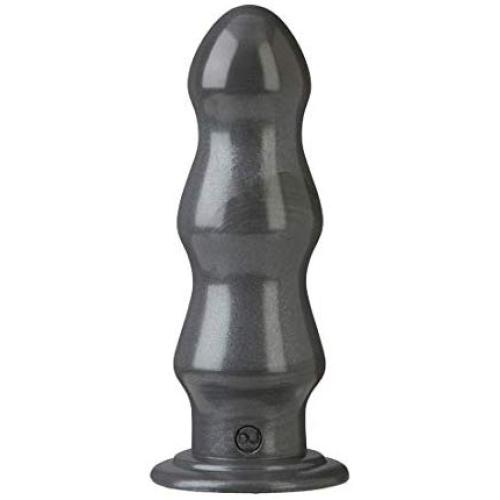 Doc Johnson American Bombshell - B-7 Tango - Vac-U-Lock and F Machine Compatible Dildo or Butt Plug - Gunmetal Grey