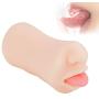 Y-NOT 3D Realistic Male Masturbator Oral Blow Job Cup Mouth Stroker Pocket with Sexy Tongue Soft Teeth and Deep Throat TPR Adult Sex Toy for Men Oral Masturbation