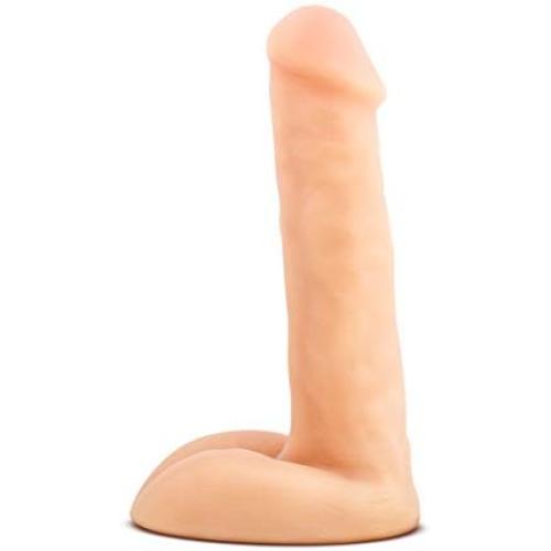 9.25" Realistic Sensa Feel Dual Density Dildo - Long Cock and Balls Dong - Sex Toy for Women - Sex Toy for Adults (Almond)