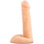 9.25" Realistic Sensa Feel Dual Density Dildo - Long Cock and Balls Dong - Sex Toy for Women - Sex Toy for Adults (Almond)