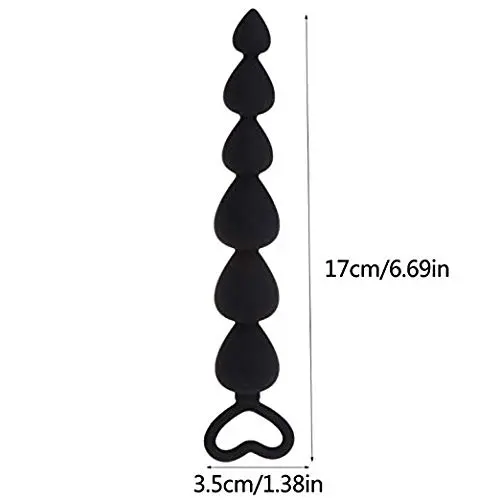 XINGUANG Flexible Silicone Beads - Anales Plug Beads Kit Training Expander Comfortable Insert Toys Stick for Him and Her 3 Size (Color : L)