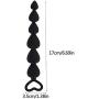 Mens and Womens Beginners Beads AnAle Tail Beads Pure Silicone Training Beads (Purple)