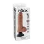 Pipedream Products King Cock  8" Vibrating Cock with Balls , Tan, 21.28 Lb