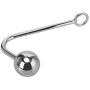 Sexbaby Steel Stainless Anal Hook Sex Toys Single Ball with 2 Balls for Replace Anal Butt Sex Massager for Lover, Bondage Unisex Rope Hook Sex Tool Steel Anal Plug