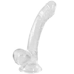 Wushuangyu Realistic Dîldɔ with Suction Cup Ultra Soft for Women Men Couples - Vibrant Toy (Color : Clear)