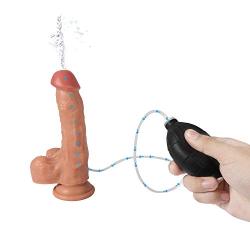 7 inch Lifelike Women Couple Squirting Toy with Strong Suction Cup Wand