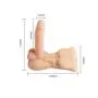Mini Muscle Vibrating Sex Doll for Women with Realistic Dildo Penis with Ball Adult Sex Toy for Female Masturbation-7.49x6.90x4.33inch