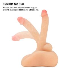 Y-NOT Lifelike TPR Realistic Dildo Penis Silicone Cock 8 inches with Dual Density Core and Flesh Surface Large Penis Big Dick for Women, Female