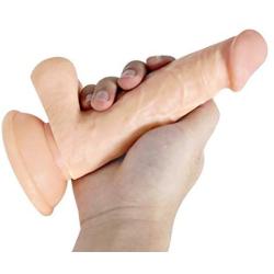 HYLHYL5-F Beginner Waterproof Toy, Automatic Thrusting Sucking Realistic Stick Waterproof Massaging for Female Flesh Color PVC Material (18cm/7.08in)
