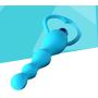 Vibrating Butt Plug Flexible Anal Beads Vibrating Anal Sex Toy Prostate Massager for Men and Women(Blue)
