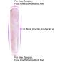 Top Plaza Natural Rose Quartz Crystal Massage Wand Acupuncture Therapy Treatment Stick Point Gua Sha Scraping Tool
