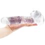 LLFX Jeans Lesbian Erotic Màssage Wand Transparent Silicone One Hundred Percent Waterproof with Suction Cup Backpack