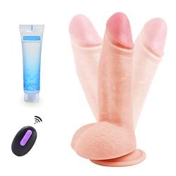 Vibrating Dildo 7.5 Inch with 20 Intense Vibration Modes for Vagina Anal Prostate Play, PALOQUETH Realistic Dildo Vibrator Adult Sex Toy for Women Men, Wireless Remote Control,Strong Suction Cup