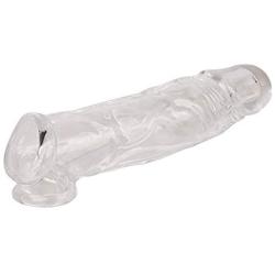 Transparent Silicone penile Condom Expander expands Male Chastity Toys Lengthen Cock Sleeves