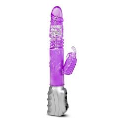 Eden 11.5" Clit Stimulation Gyrating Rotating Pleasure Beads Waterproof Rabbit Vibrator (Purple)