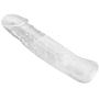 Reusable Condom Penis Sleeve Extender Couple Membrum Penis Case Cover Dick Overstriking Erection Ipsism Sexual Intrest Stick Wand Fun Rod Sleeve (Transparent)