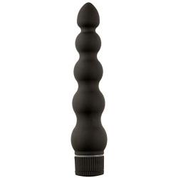 Doc Johnson Black Magic - 7 inch Ribbed Multi-Speed Vibrator - ABS Plastic with Smooth Velvet Touch Finish - Great for Internal and External Stimulation - Black