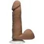 Doc Johnson Noches Latinas - ULTRASKYN - Pene Real Con Testiculos - 6 Inch - Dual Density Dildo with Removable Vac-U-Lock Suction Cup - F-Machine and Harness Compatible - Caramel
