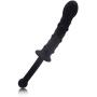 Brave669 Women Men Silicone Flexible G-spot Butt Plug Stick Massager Toy - Black