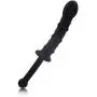 Brave669 Women Men Silicone Flexible G-spot Butt Plug Stick Massager Toy - Black