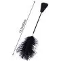 BESTOYARD Ostrich Feather Mesh Tickler Hand Spanking Slapper with Satin Blindfold Eye Covers Sleep Mask Block Light for Women Men