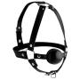 Strict Leather Head Harness with Inch Ball Gag Strict Leather Head Harness with Inch Ball Gag