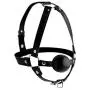 Strict Leather Head Harness with Inch Ball Gag