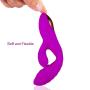 Portable Design Waterproof Wand Massager - 12 Speed Vibration Mode USB Cable Rechargeable - for Bedroom, Bathroom, Garden, Beach, Terrace, Party (Purple)