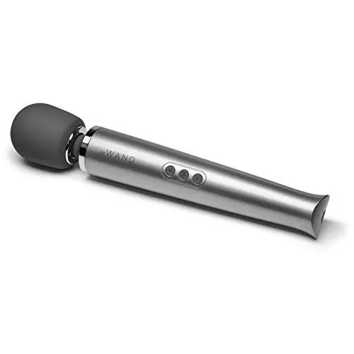 LE WAND - Rechargeable 10-Speed Vibrating Cordless Wand Massager, Gray (2.45 Inches x 7.69 Inches) LE WAND - Rechargeable 10-Speed Vibrating Cordless Wand Massager, Gray (2.45 Inches x 7.69 Inches)