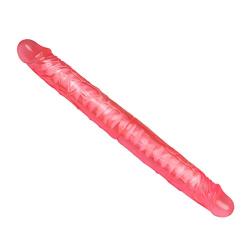 Zyuantyuan Orange 14.17 Inch Real Feel Soft Jellies Flexible Double Head Personal Massage Toy for Lesbian Women Massager Friction Attrition