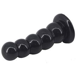 DanHu-Massagers Anall Massage But-t Toys Stick Beginner Kit Set PVC Thick A-nus Beads Expander for Dilation Therapy Black