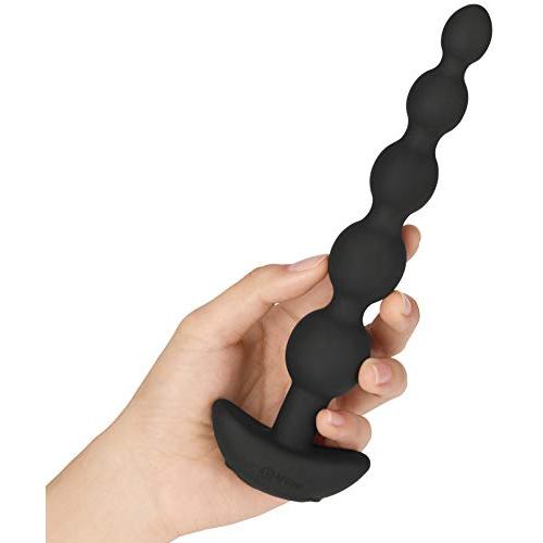 b-Vibe Remote Control Cinco XL Vibrating Anal Beads - Black