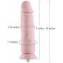 Hismith 10" Super Huge Silicone Dildo for Hismith Sex Machine with Quick Air Connector, 9 Insertable Length, Girth 7.4" Diameter 2.35" Thick Realistic Cock (10" Monster,Silicone)