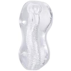 Male Masturber Toy Men Pocket Stroker For Relaxation, 3D Soft Yet Ribbed Inside, 5" Portable Handheld Clear Sleeve Easy Clean