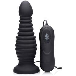 Master Series Auto Thruster Vibrating Silicone Anal Plug