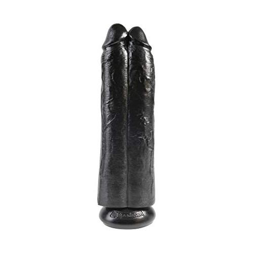 Pipedream Products King Cock 11" Two Cocks One Hole, Black, 38.6 Lb