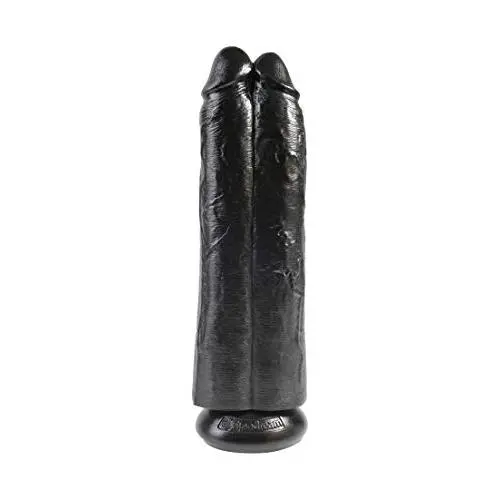 Pipedream Products King Cock 11" Two Cocks One Hole, Black, 38.6 Lb