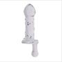WRZHL Transparent Hand-held Glass Wand Lifelike Dildo Women Couple Health Massage Toy Tshirt Skirt
