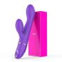 G-Spot Rabbit Waterproof Vibrator with Lifelike Texture for Women Clitoris Stimulation | Lyps Holly - Flexible Silicone Dildo Clit Dual Action Stimulator with 10 Powerful & Silent Vibration Patterns