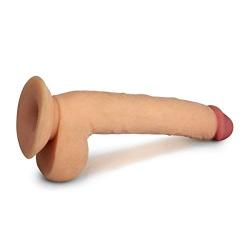 Healthy Vibes Big Dick Dirk Dildo the Porn Star Molded Huge 11.5 Inch Realistic Flesh Lifelike Penis with Suction Cup, Strap On Sex Toy Dong for Men, Women & Couples