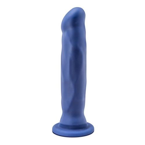 8" Realistic Sensa Feel Dual Density Dildo - Platinum Silicone - Long Veined Cock Dong - Suction Cup Harness Compatible - Sex Toy for Women - Sex Toy for Adults (Indigo)