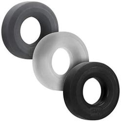 Hunkyjunk HUJ3 C-Ring 3-Pack - Tar/Ice/Stone