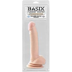 Basix Rubber Works 9" Dong With Suction Cup, Flesh