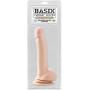 Basix Rubber Works 9" Dong With Suction Cup, Flesh