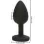 BUBUCAST New 7 * 2.8cm Black Small Silicone Plug Both Man and Woman Amal