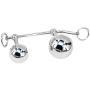 Eastern Delights Female Anal Vagina Double Ball Plug in Steel Chastity Belt Hook Bondage